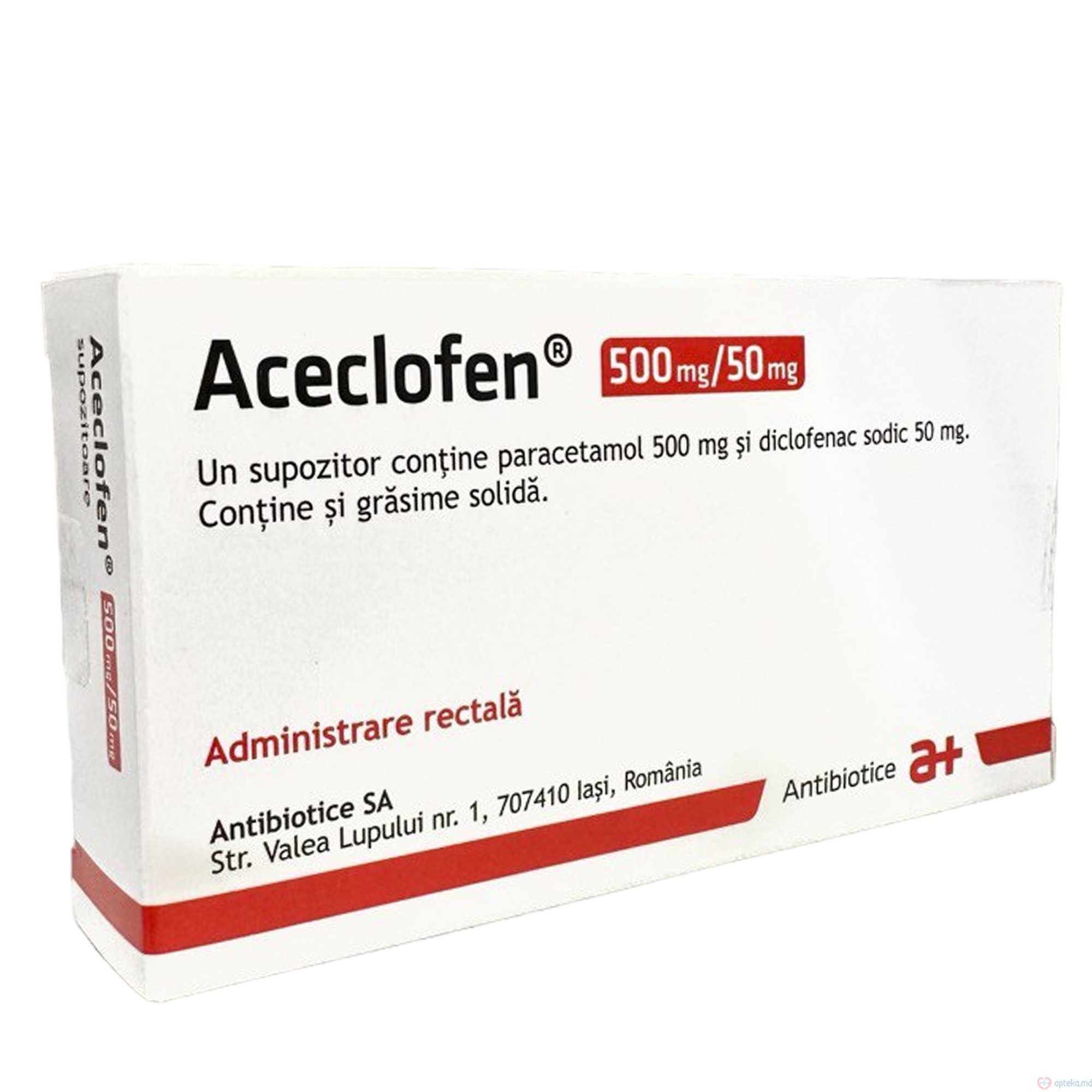 Aceclofen 500 mg/50 mg supozitoare N6x1