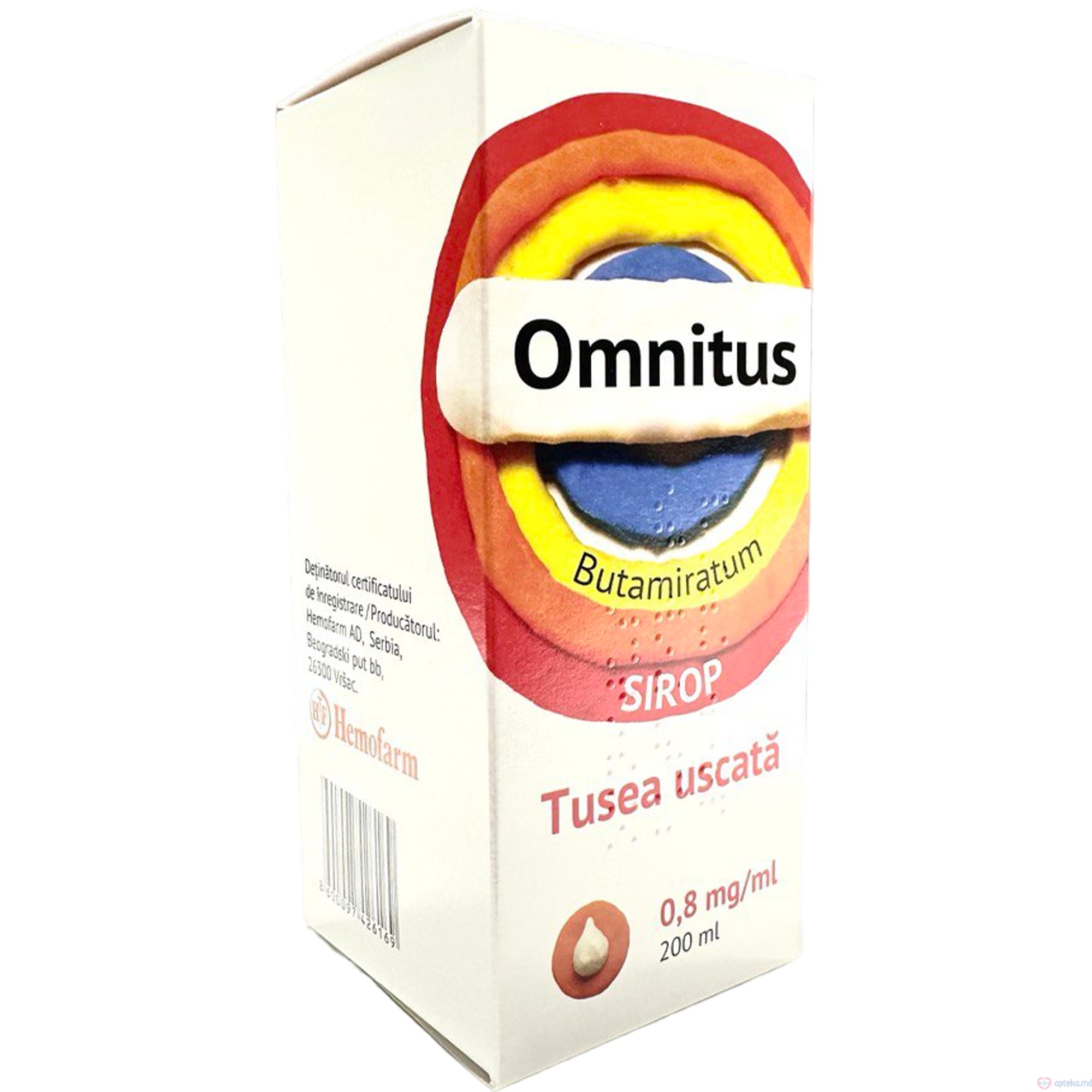 Omnitus sirop 0,8 mg/ml 200 ml N1