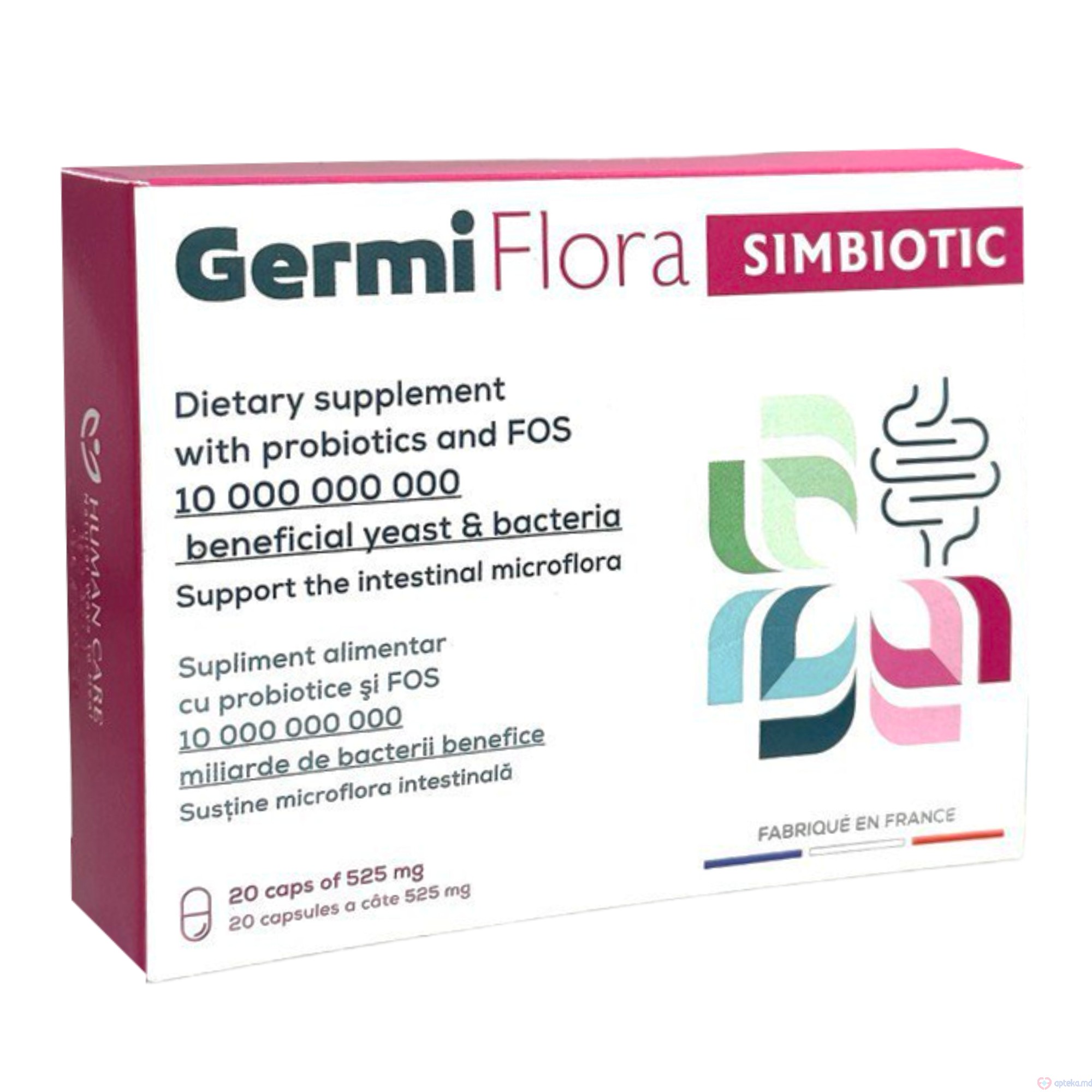 GermiFlora simbiotic (10 miliarde bacterii) 525 mg caps N20