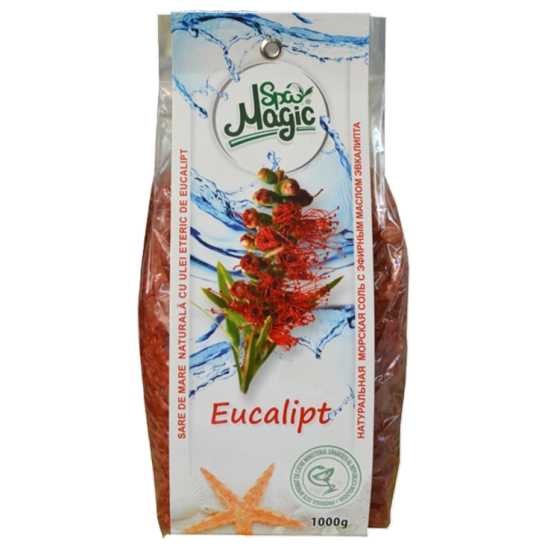 Соль морская MAGIC SPA Эвкалипт 1 кг (пакет) Соль морская MAGIC SPA Эвкалипт 1 кг (пакет)
