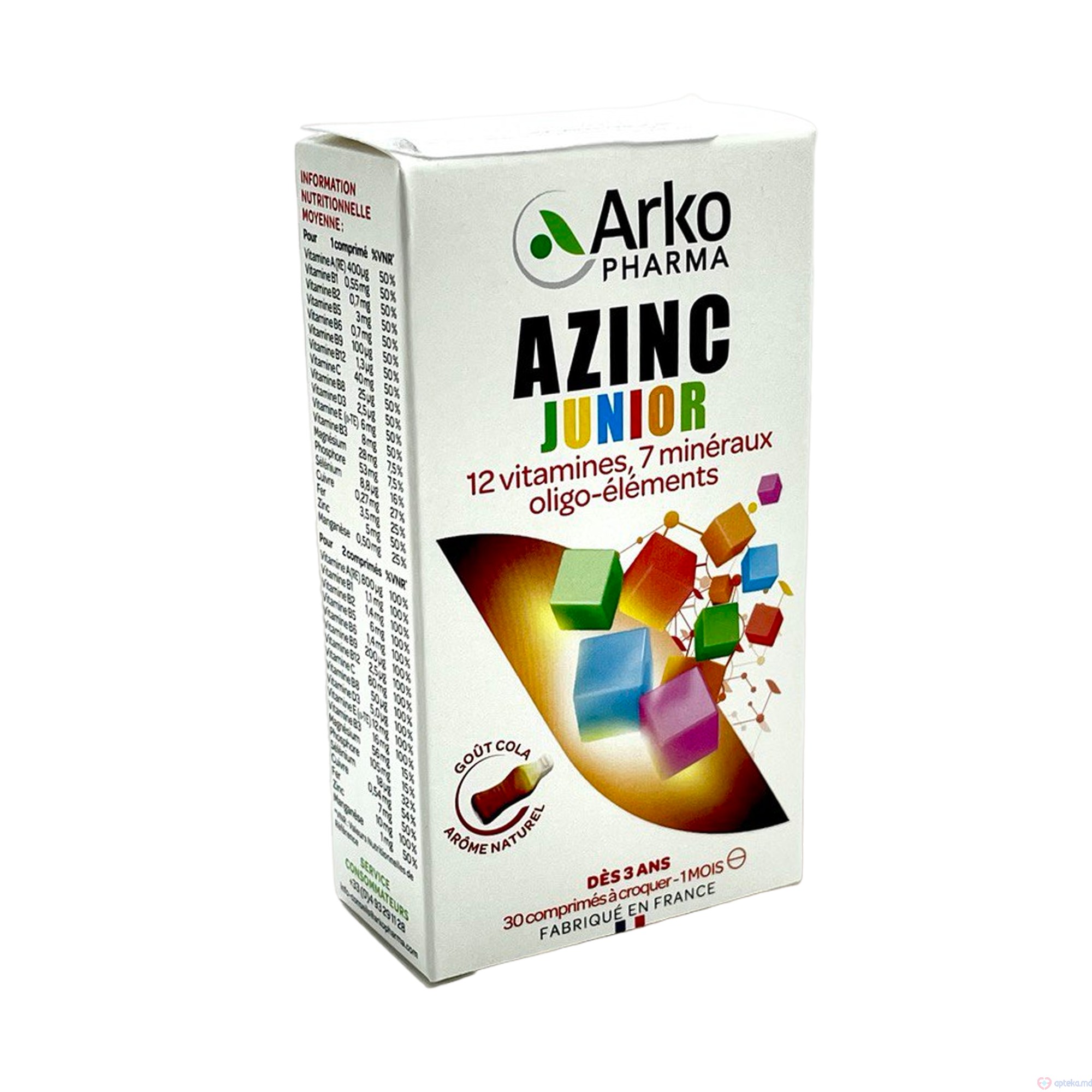 Azinc Junior Cola (multivitamine) comp. N30