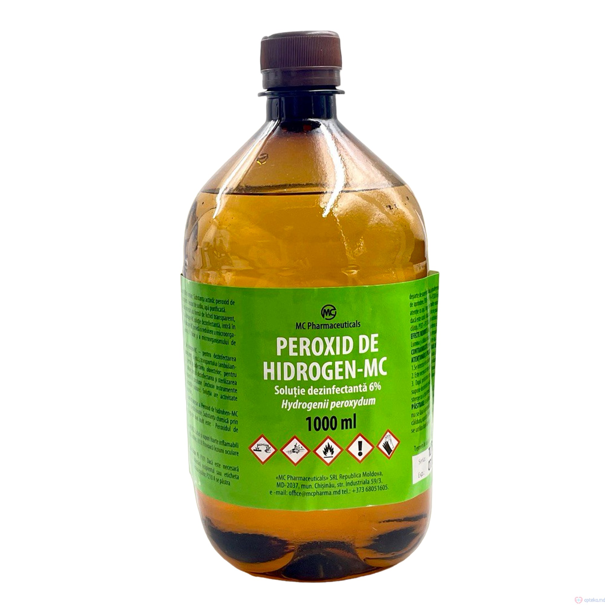 Peroxid de hidrogen-MC sol. dezinfect. 6% 1000 ml N1