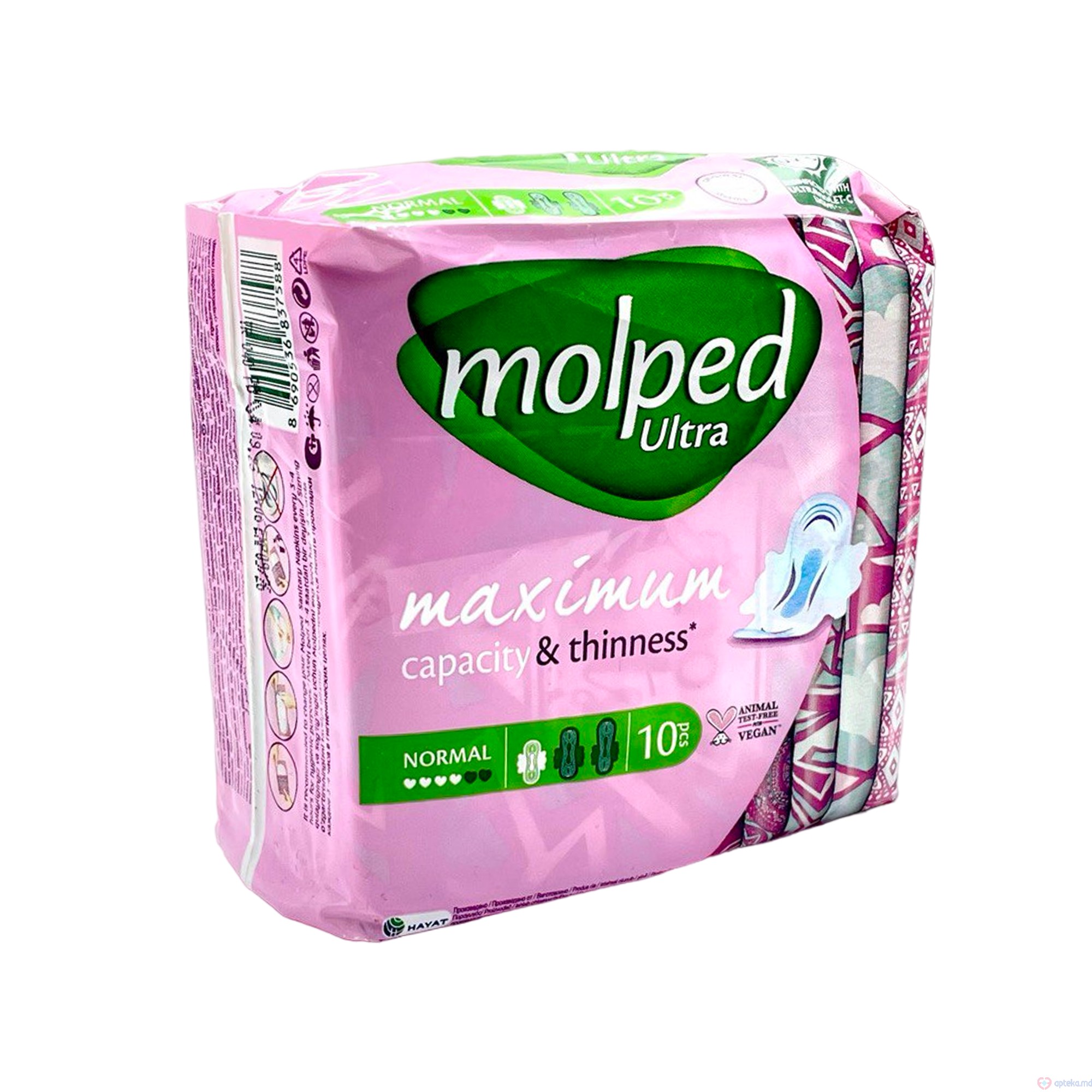 Прокладки MOLPED Ultra Normal Wings 4 кап N10