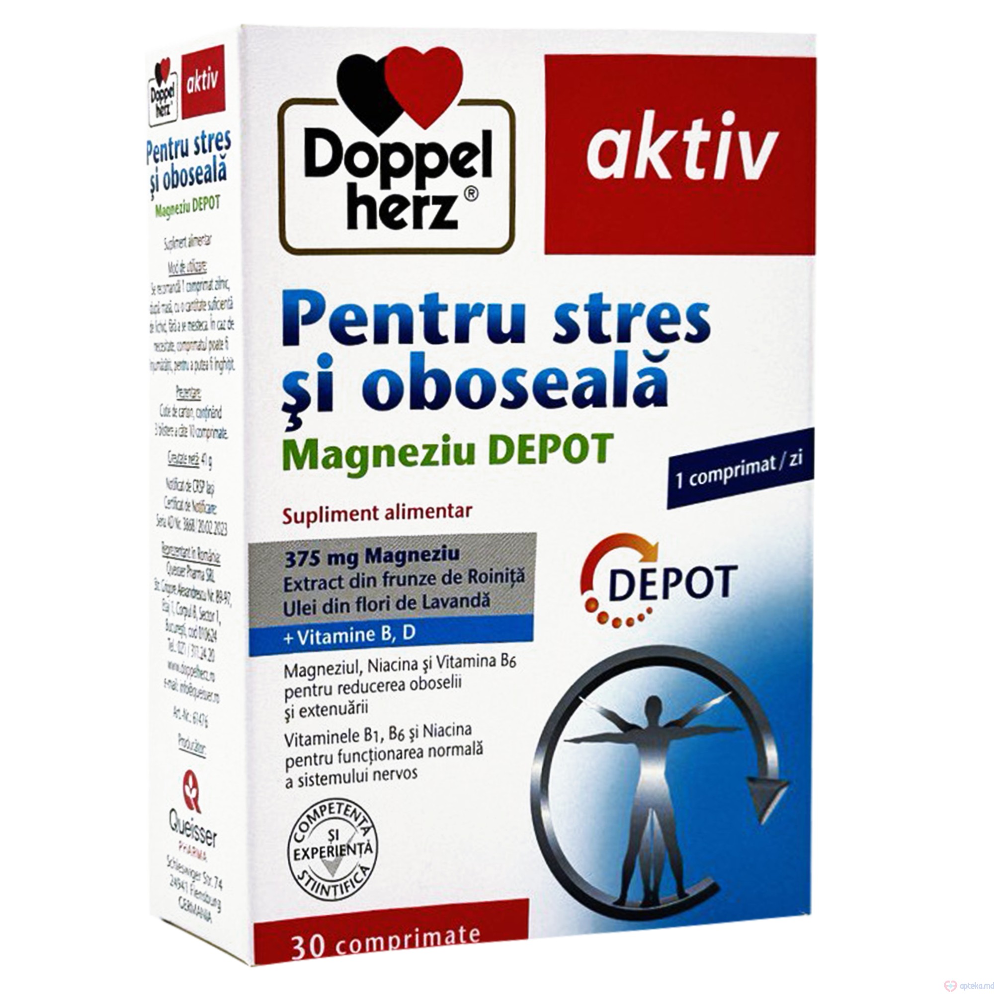 Doppelherz Magneziu depot pentru stres si oboseala comp. N10x3