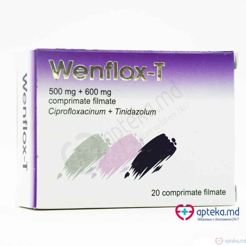 Wenflox-T comp. film. 500 mg + 600 mg N10x2