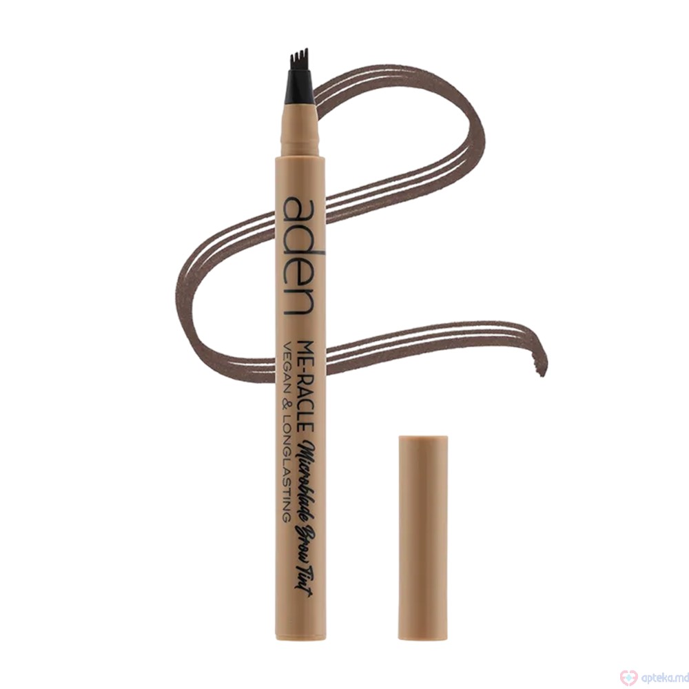 Aden Карандаш для бровей ME-RACLE Microblading brow tint 02 Soft brown