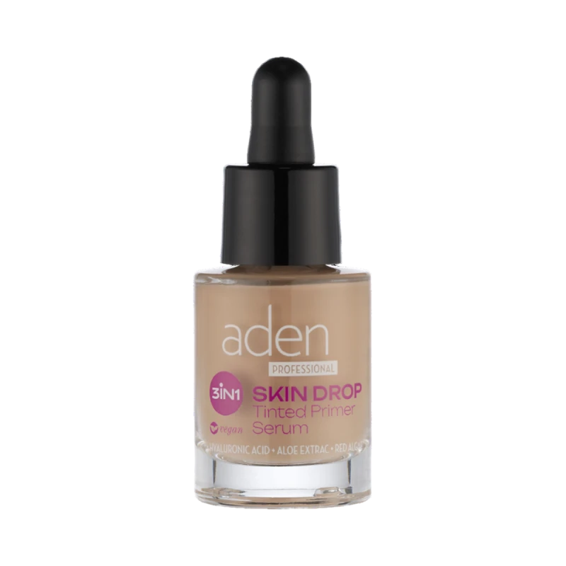 Aden Сыворотка-праймер для лица 3в1 Skin Drop Tinted Primer Serum 15мл