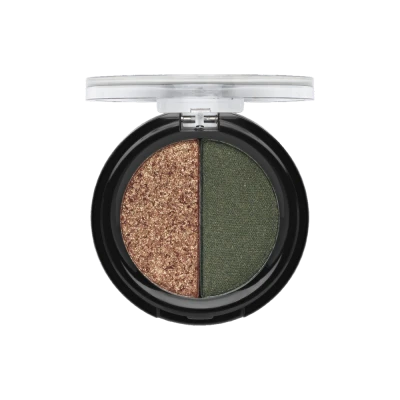 Aden Тени для век Eyeshadow Powder Duo 05 Gold/Green