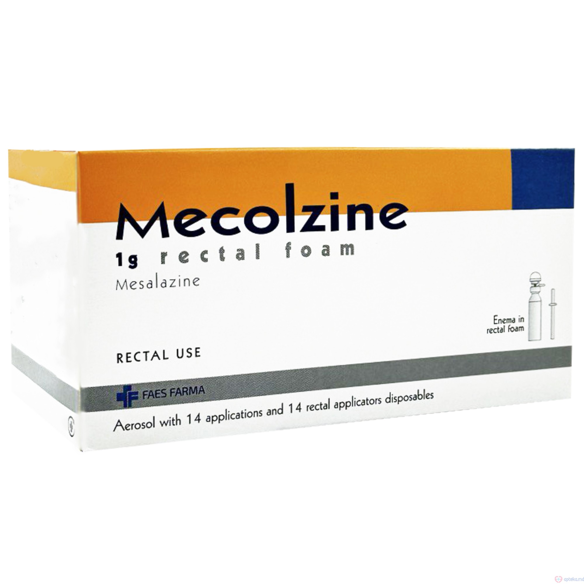 Mecolzine spuma rectala 1 g 14 doze N1