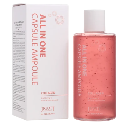 Jigott Сыворотка для лица с коллагеном All In One Collagen Capsule Ampoule 200мл