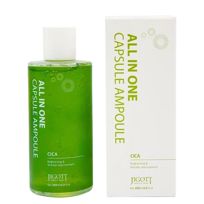 Jigott Сыворотка для лица с центеллой All In One Cica Capsule Ampoule 200мл