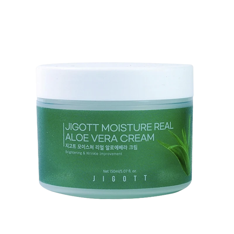 Jigott Crema hidratanta cu extract de aloe vera Moisture Real Aloe Vera Cream 150 ml