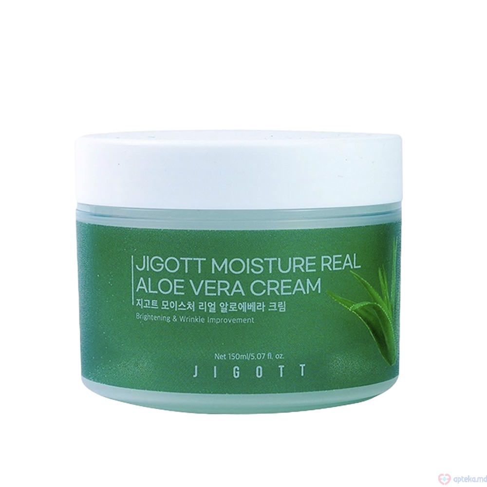 Jigott Crema hidratanta cu extract de aloe vera Moisture Real Aloe Vera Cream 150 ml