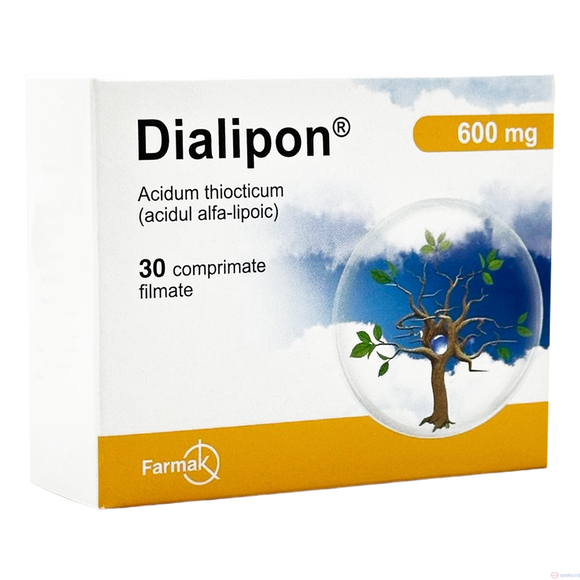 Dialipon comprimate filmate 600 mg N10x3