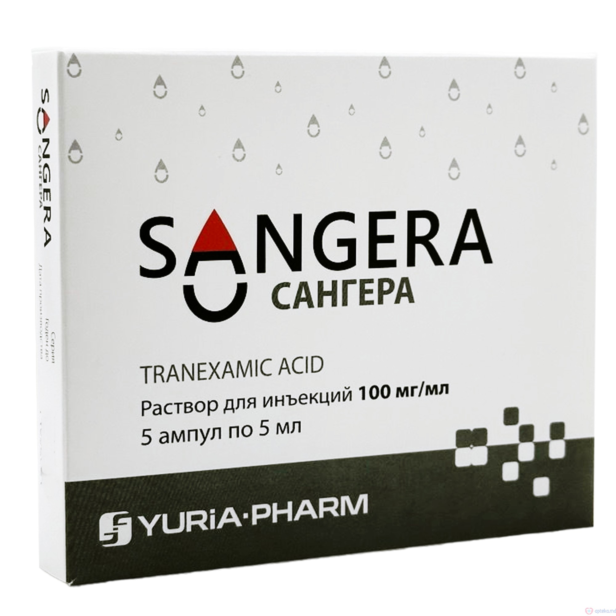 Sangera sol. inj. 100 mg/ml 5 ml N5