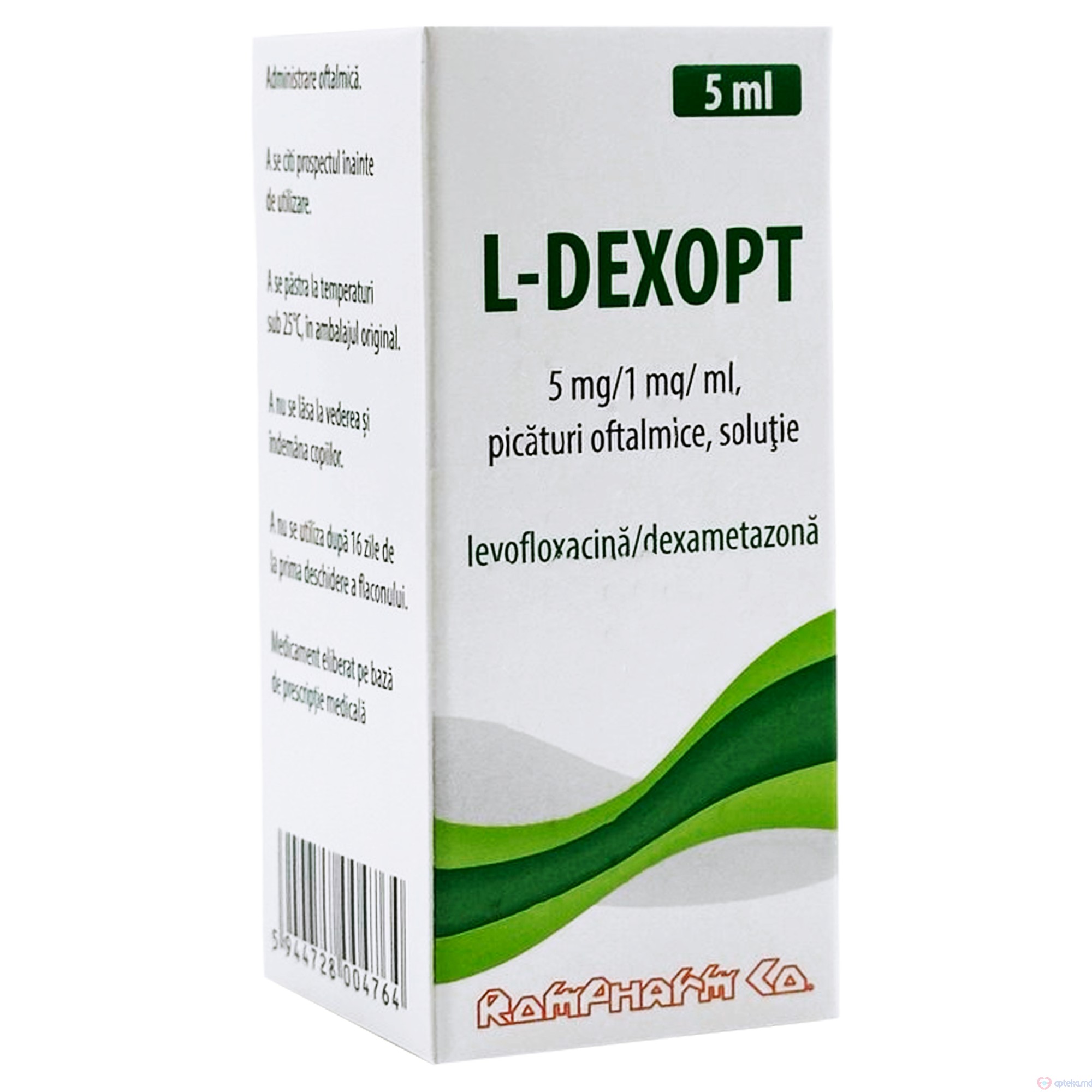 L-Dexopt pic. oft. sol. 5 mg/1 mg/ml 5 ml N1