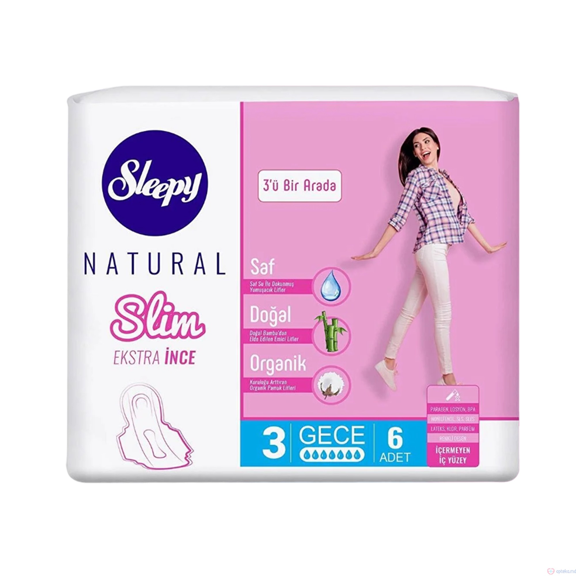 Absorbante Sleepy Natural Slim Extra Thin N6