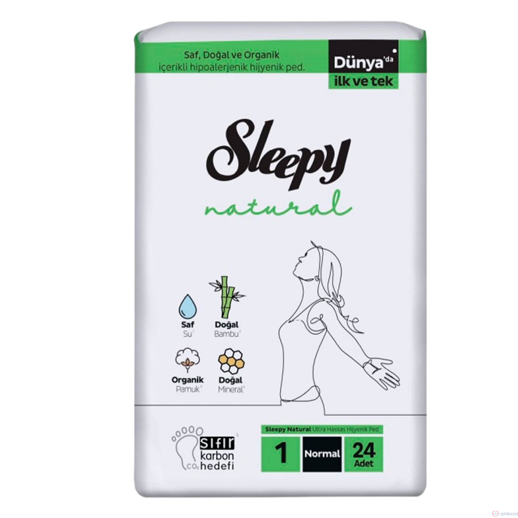 Absorbante Sleepy Natural Slim Eco Normal N24