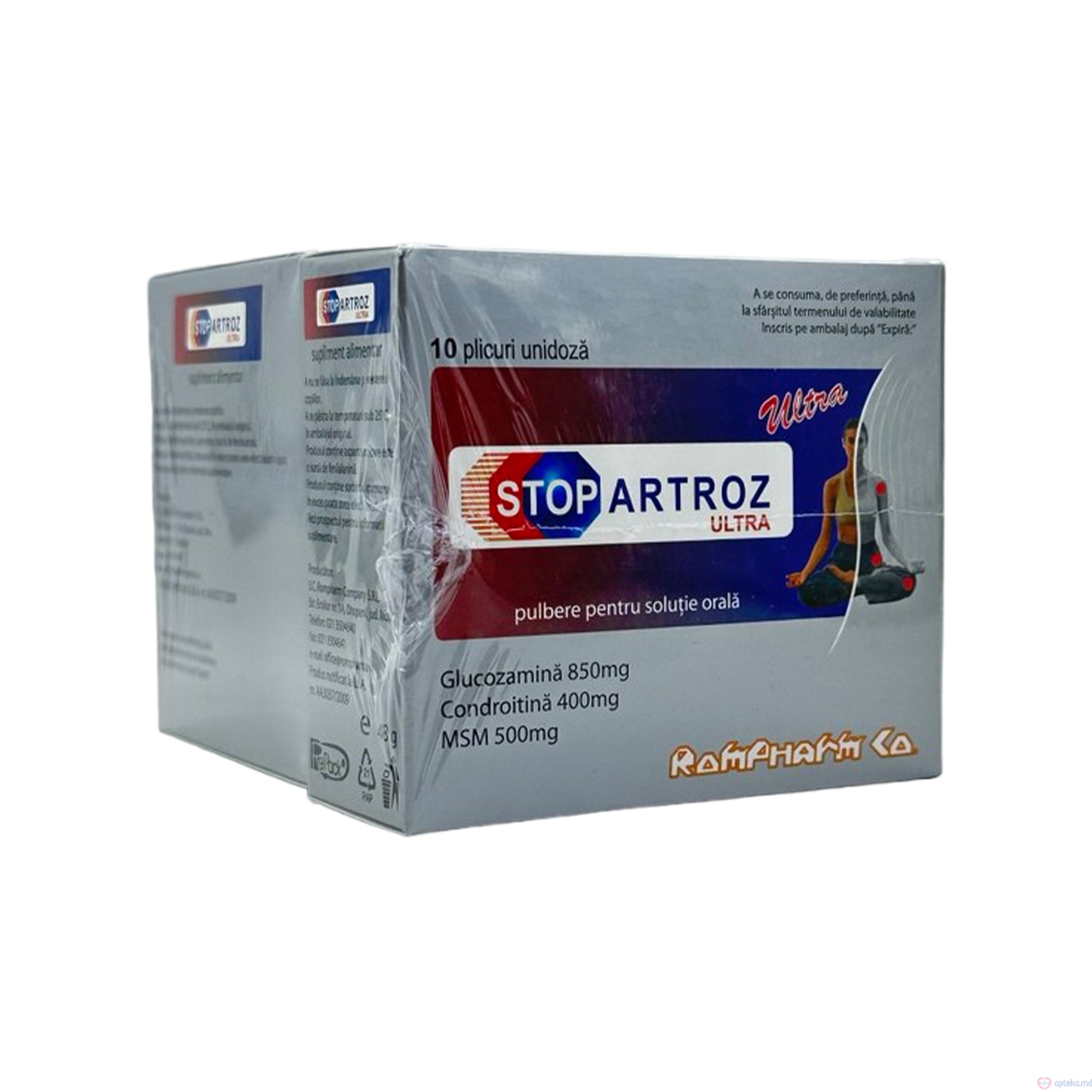 Stopartroz Ultra pulb./sol. orala 850 mg + 400 mg +500 mg N20