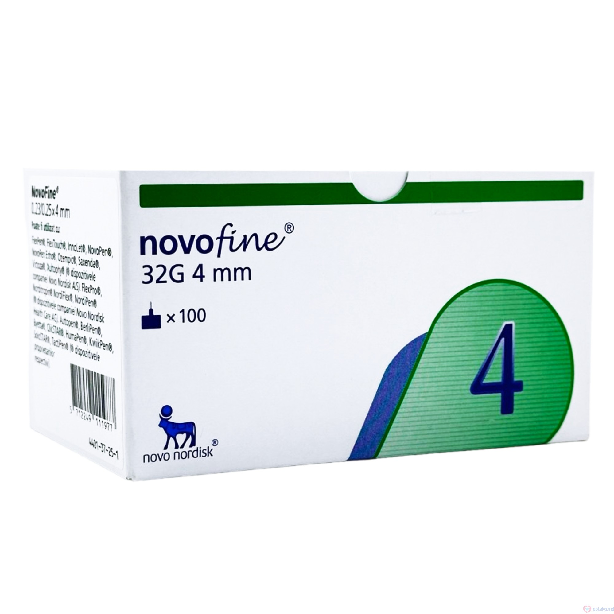 Novofine ace tubulare din metal 32G x 4mm N100