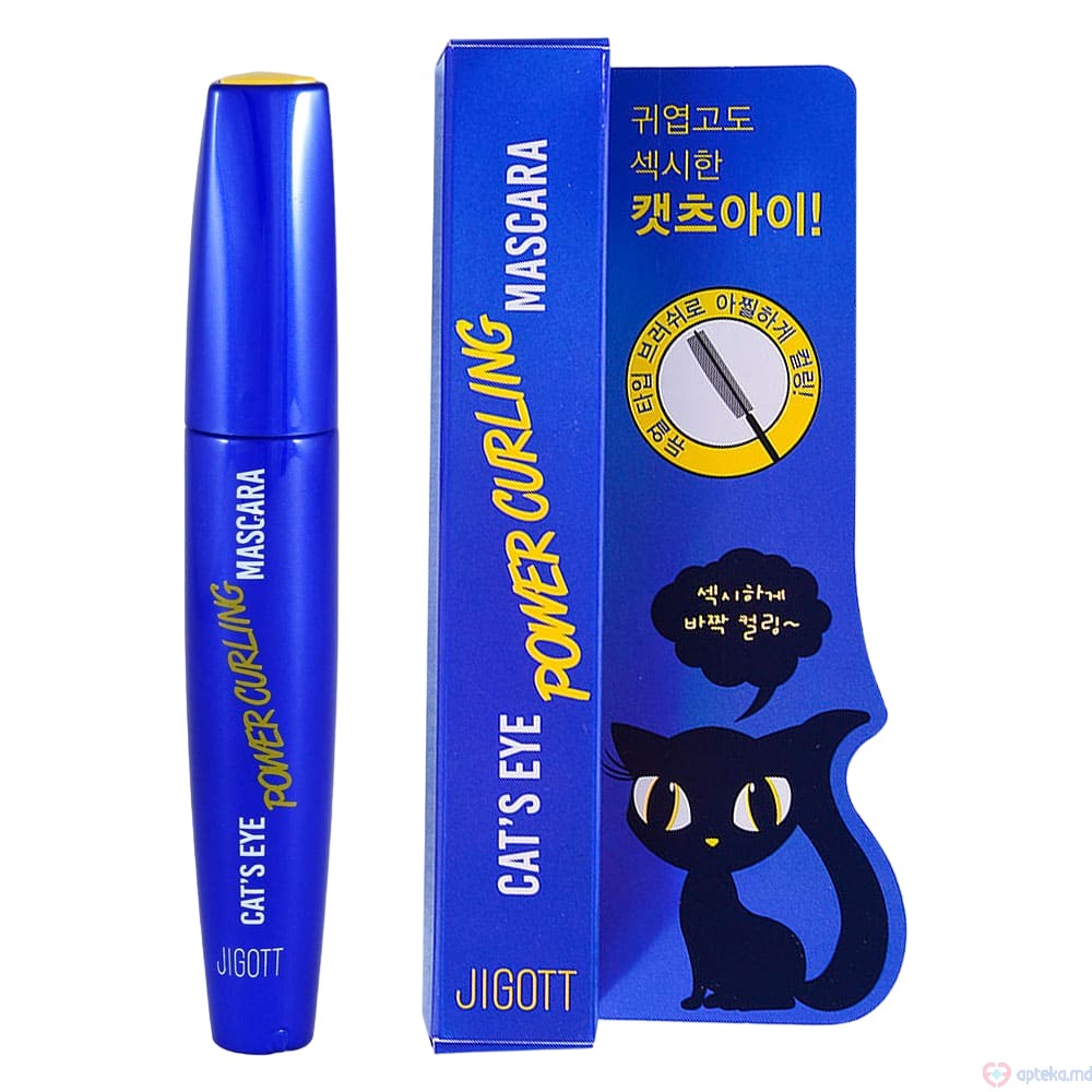 Jigott Подкручивающая тушь CAT`S EYE POWER CURLING MASCARA 12 г