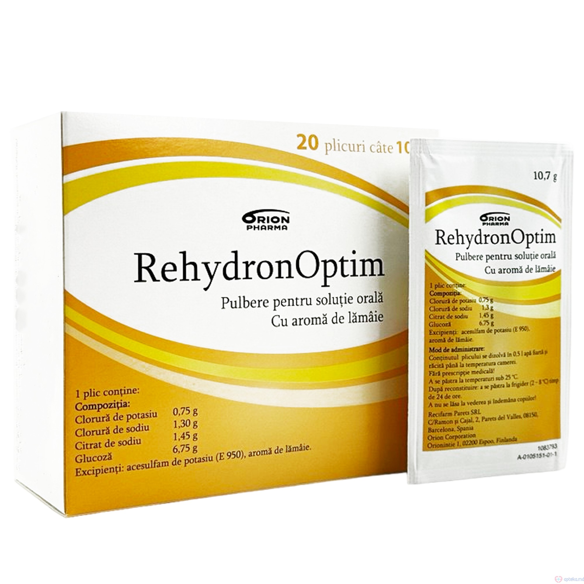 Rehydron Optim pulb./sol. orala 10,7 g N2x10