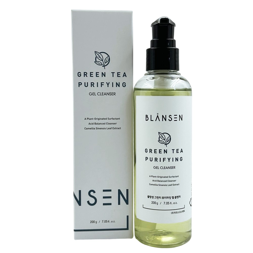 BLANSEN Gel pentru curatarea fetei cu extract de ceai verde GREEN TEA PURIFYING GEL CLEANSER 200 g