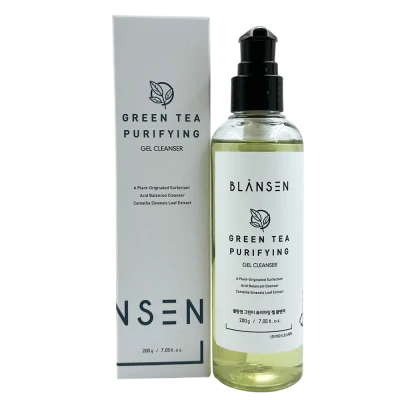 BLANSEN Очищающий гель для лица с экстрактом зеленого чая GREEN TEA PURIFYING GEL CLEANSER 200 г