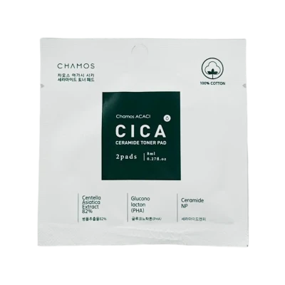 Chamos Подушечки для лица CICA CERAMIDE TONER PAD/2PADS