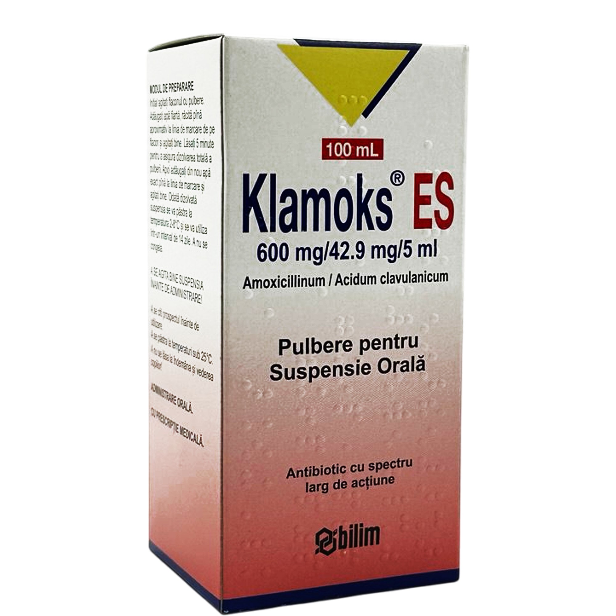 Klamoks ES pulb./susp.orala 600mg + 42.9mg /5ml 100ml N1