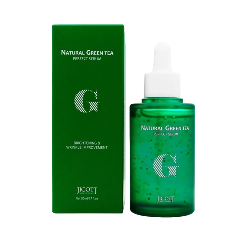 Jigott Ser pentru fata cu extract de ceai verde Natural Green Tea Perfect Serum 50 ml