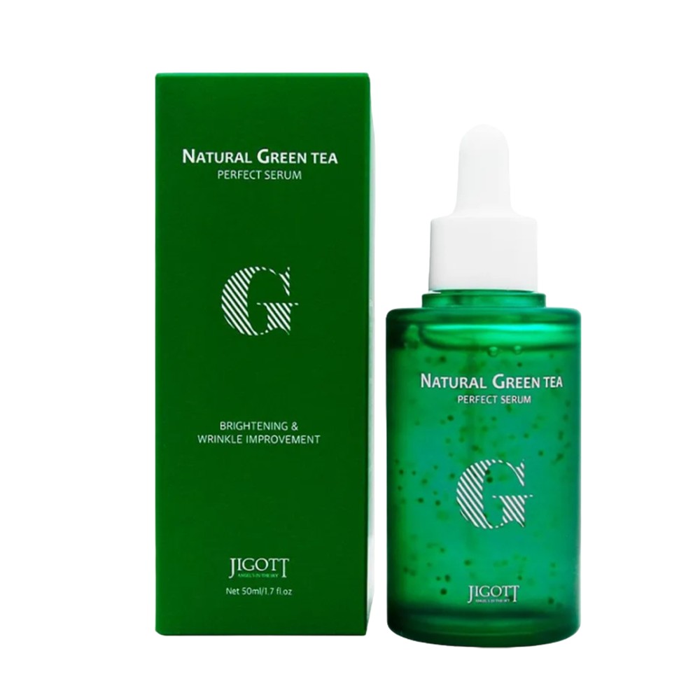 Jigott Ser pentru fata cu extract de ceai verde Natural Green Tea Perfect Serum 50 ml