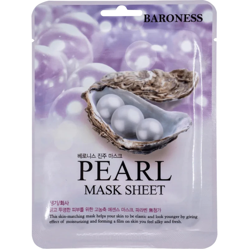 Baroness Тканевая маска для лица с экстрактом жемчуга Pearl Mask Sheet 21 g