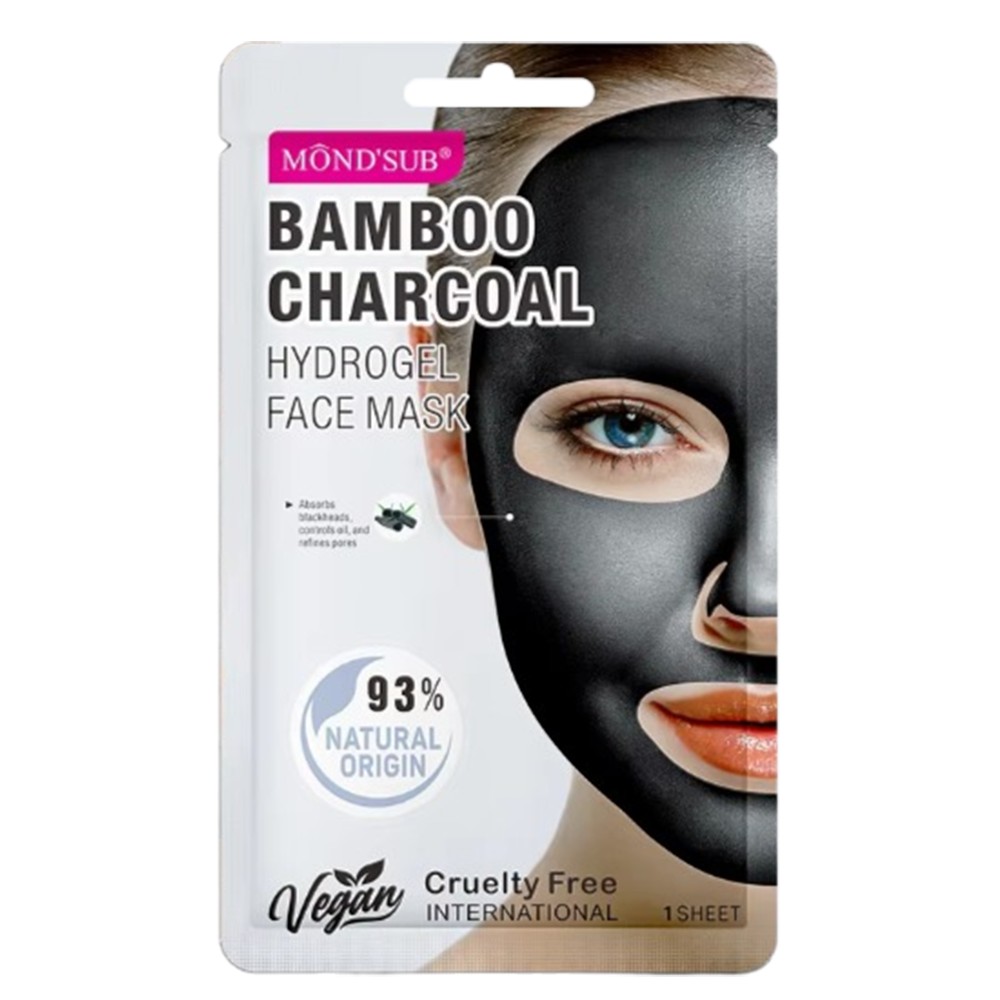 Mond'Sub Masca pentru fata hidrogel cu carbune de bambuc Bamboo charcoal Hydrogel Face Mask 28 g