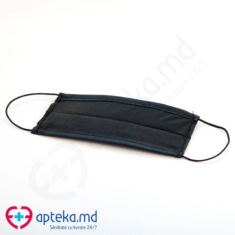 Masca de protectie (2 strat) din poliester (neagra)