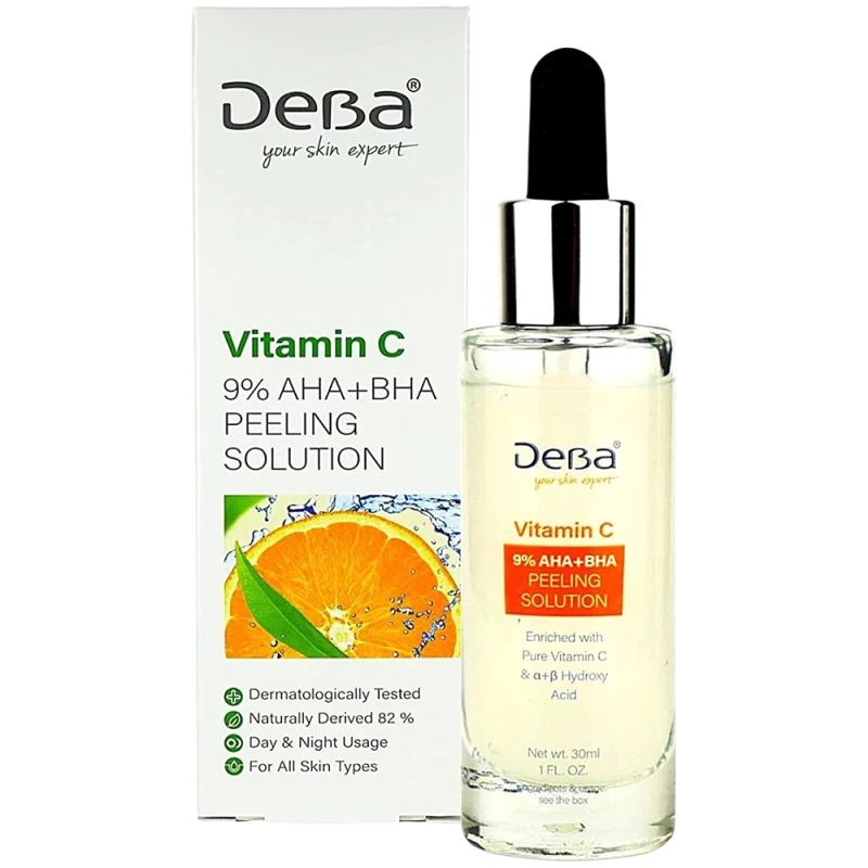 DeBa Peeling pentru fata cu vitamina C si 9% AHA/BHA 30 ml