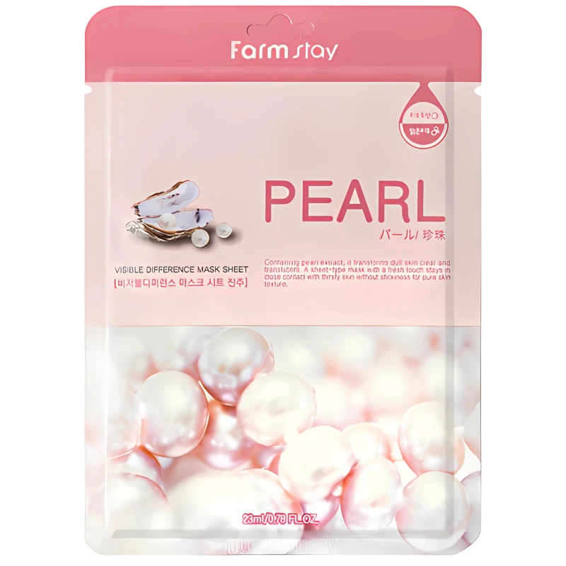 FARMSTAY Masca pentru fata cu extract de perle VISIBLE DIFFERENCE MASK SHEET PEARL 23ml