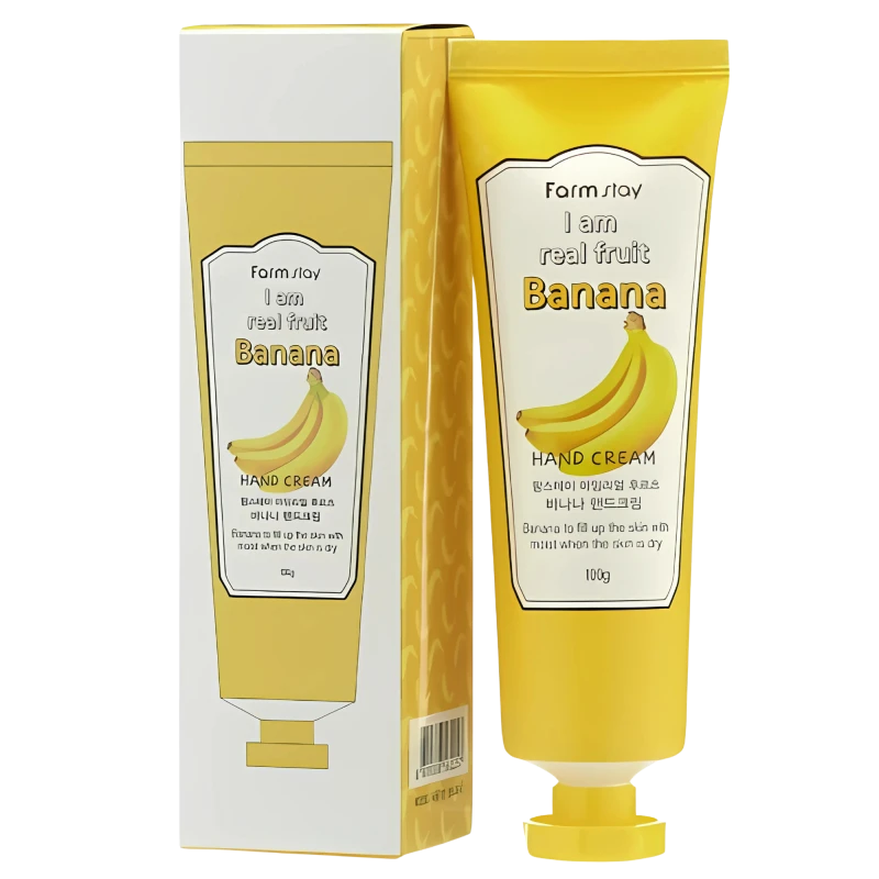 FARMSTAY Crema pentru maini cu extract de banane I AM REAL FRUIT BANANA HAND CREAM 10ag