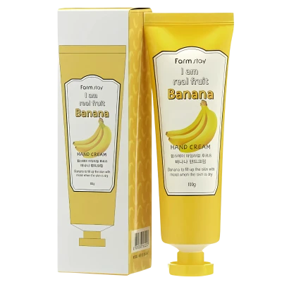 FARMSTAY Crema pentru maini cu extract de banane I AM REAL FRUIT BANANA HAND CREAM 10ag