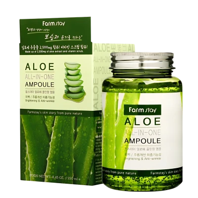 FARMSTAY Ser in fiole cu extract de aloe  ALOE ALL-IN-ONE AMPOULE 250ml