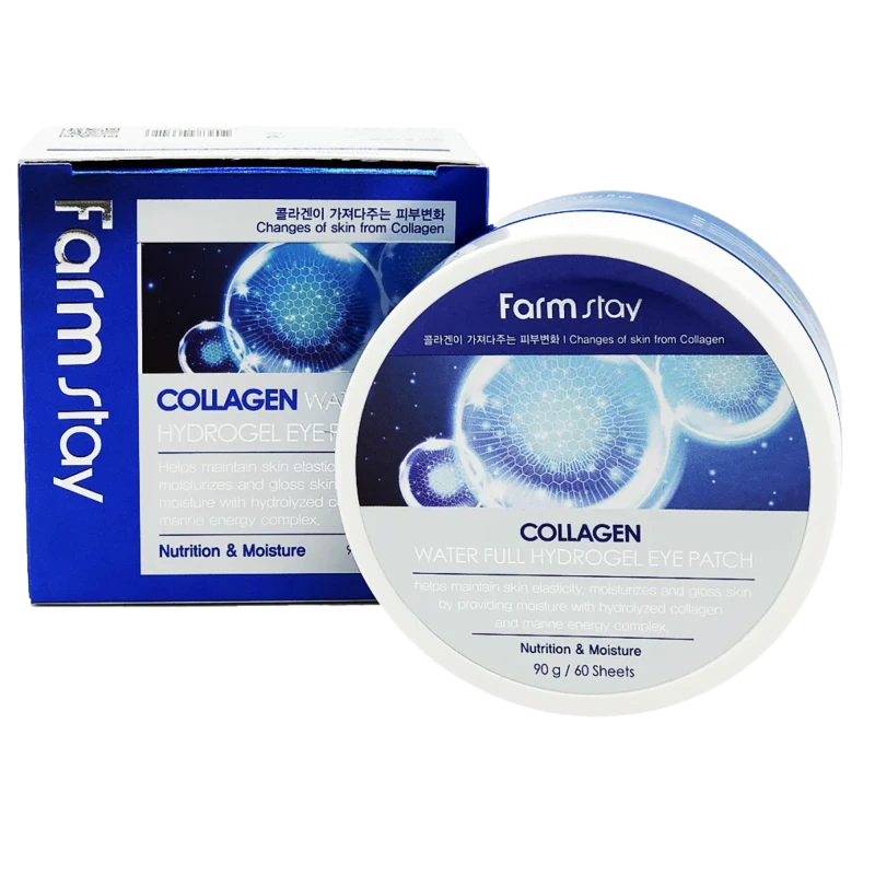 FARMSTAY Patch-uri pentru ochi cu colagen COLLAGEN WATER FULL HYDROGEL EYE PATCH 90g