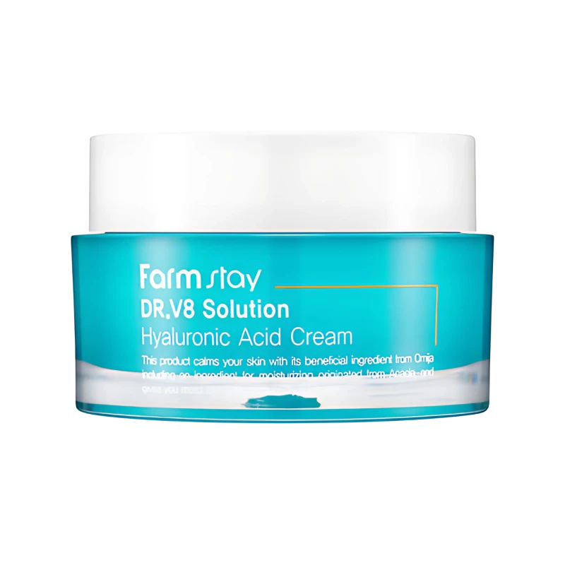 FARMSTAY Crema pentru faa cu acid hialuronic DR-V8 SOLUTION HYALURONIC ACID CREAM 50ml