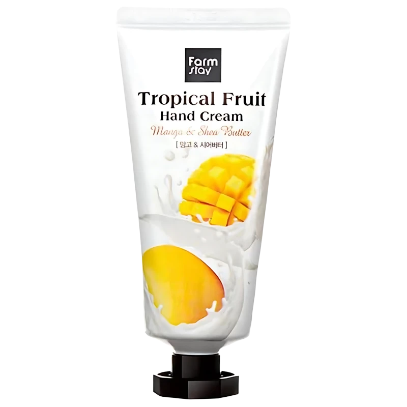 FARMSTAY Крем для рук с маслом ши TROPICAL FRUIT HAND CREAM MANGO & SHEA BUTTER 50ml