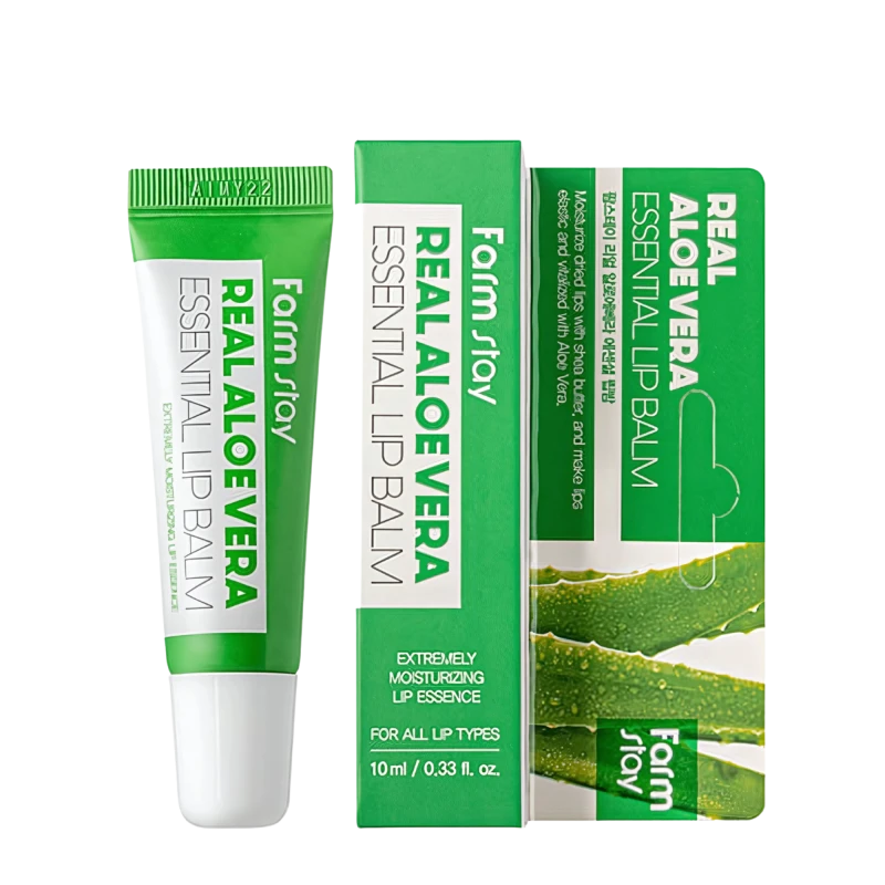 FARMSTAY Balsam pentru buze cu aloe vera REAL ALOE VERA ESSENTIAL LIP BALM 10g