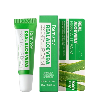 FARMSTAY Бальзам для губ с алоэ вера REAL ALOE VERA ESSENTIAL LIP BALM 10g