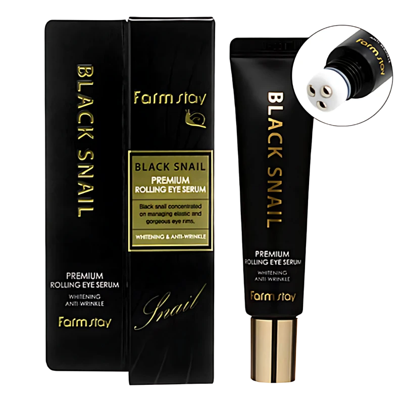 FARMSTAY Сыворотка-ролер для кожи вокруг глаз BLACK SNAIL PREMIUM ROLLING EYE SERUM 25ml