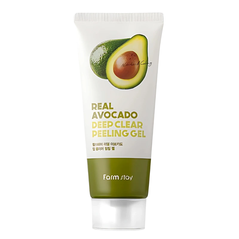 FARMSTAY Gel exfoliant cu extract de avocad REAL AVOCADO DEEP CLEAR PEELING GEL 100ml