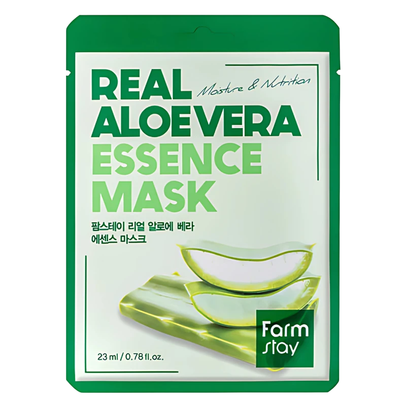 FARMSTAY Masca pentru fata cu aloe REAL ALOE VERA ESSENCE MASK 23ml