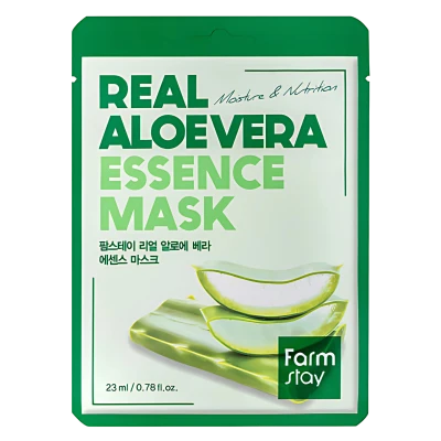 FARMSTAY Masca pentru fata cu aloe REAL ALOE VERA ESSENCE MASK 23ml