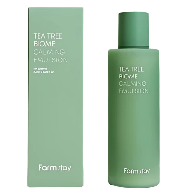 FARMSTAY Emulsie cu extract de arbore de ceai TEA TREE BIOME CALMING EMULSION 200ml